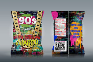 Printable 90s Birthday Chip bag